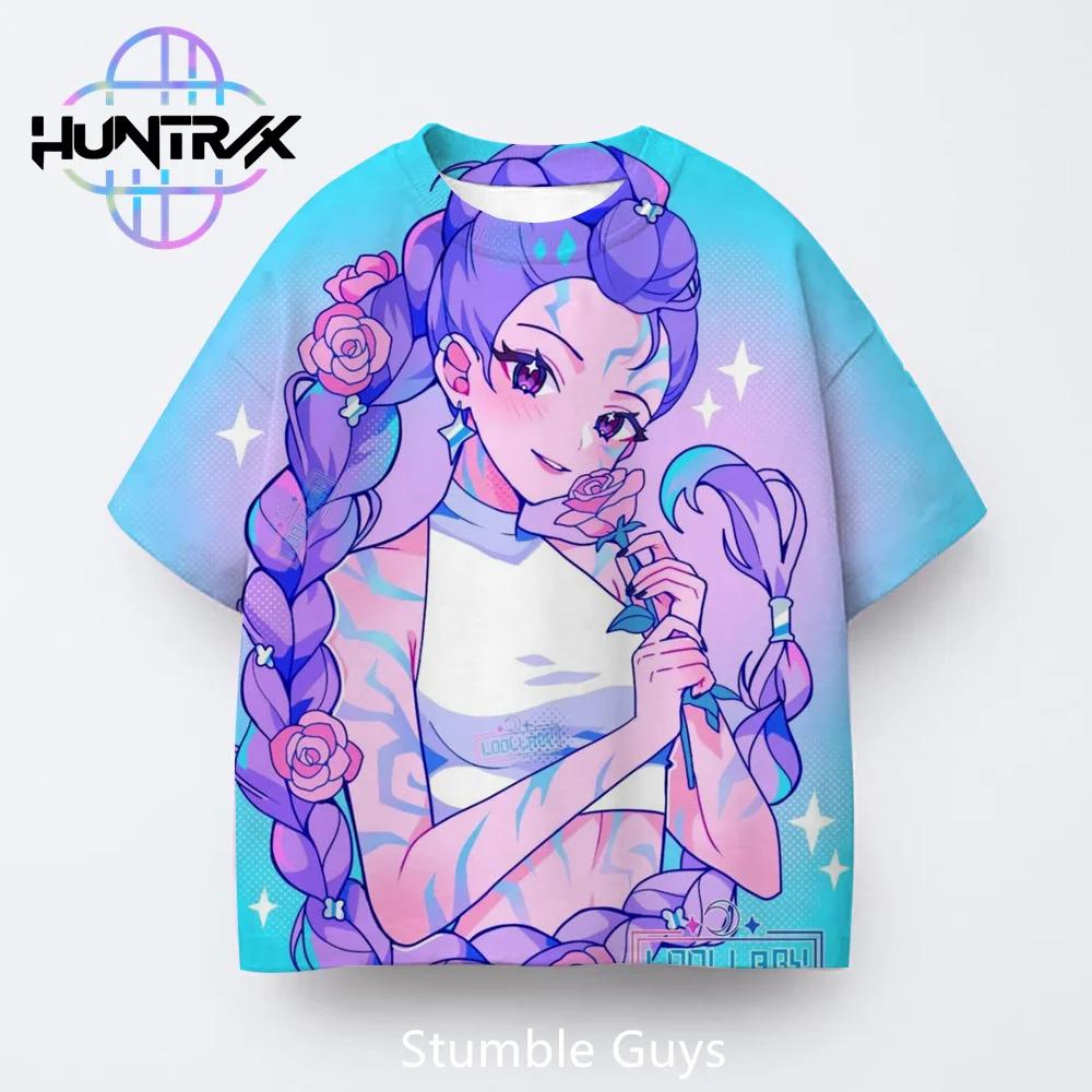 3D Мультяшная детская футболка с коротким рукавом Аниме Одежда Kpop Охотники на демонов Повседневная мода Летняя для мальчиков и девочек
