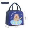 Cartoon Capybara Kids Insulated Lunch Bag - Portable School Lunch Box