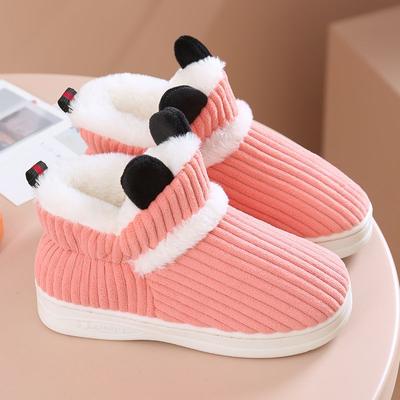 Хлопковые тапочки для девочек зимние детские сумки среднего и большого размера и хлопковые ботинки с высоким верхом для мальчиков и девочек зимняя домашняя обувь нескользящая