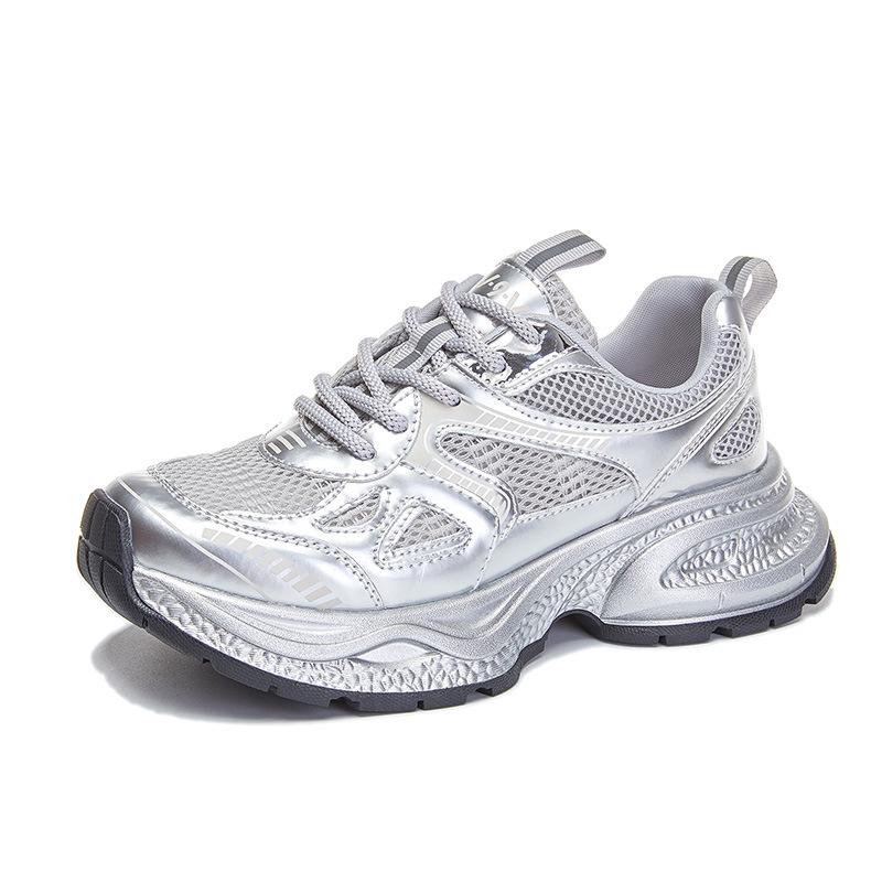 Absorbent sole dad shoes women's 2025 summer new mesh breathable sports shoes women's casual women's shoes versatile shoes children