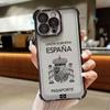 Испания ЛОГОТИП España Паспорт Чехол для телефона iPhone 17E 11 13 15 16 17 Pro Max 14 Plus 17Air 16E 13 Pro 12 17Pro Ударопрочный чехол