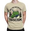 Only You Can Prevent Fascism Portland Frog Protest T Shirt for Men 100% Cotton Casual T-Shirts Short Sleeve Clothing Graphic