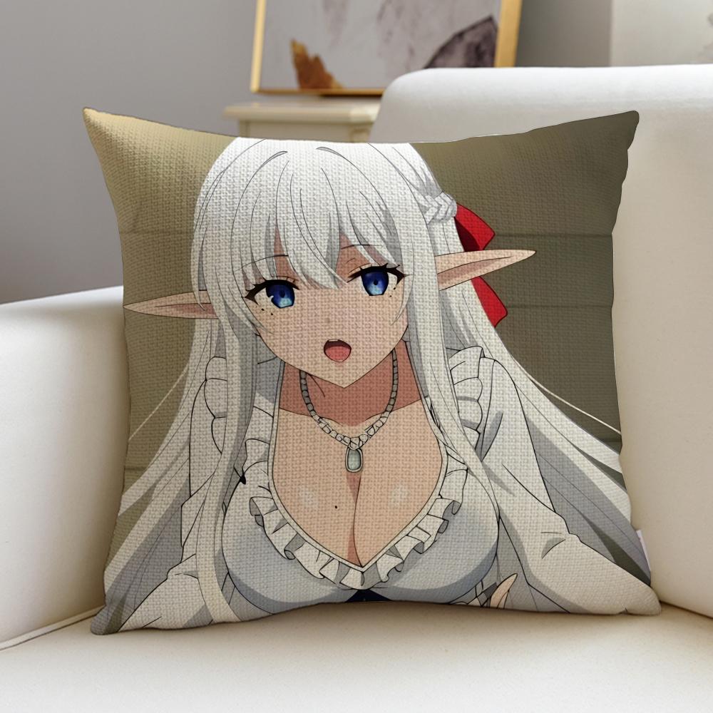 the Greatest Demon Lord Is Reborn as a Typical Nobody Cushion Cover linen pillowcase square removable and washable cushion