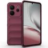 Для Xiaomi Redmi Note 14 4G (164,84мм) Чехол из ТПУ WANLONFENG Серии HD Противоскользящий Чехол для Телефона с Закаленным Стеклом