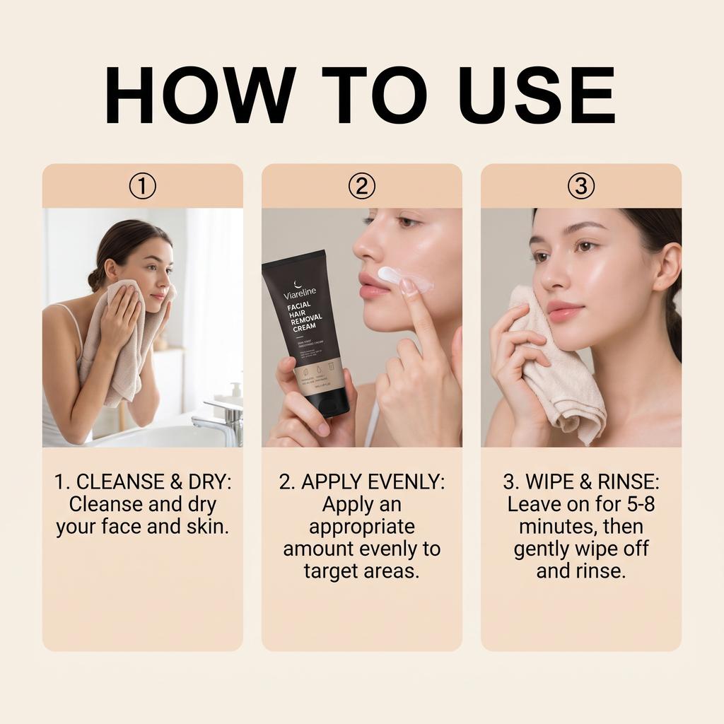 VIARELINE Hair Removal - Moisturizing, Gentle, Smoothing