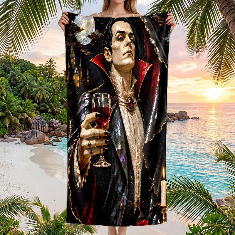 Large Beach Towel Quick Dry Absorbent Towel For Beach IndoorDracula