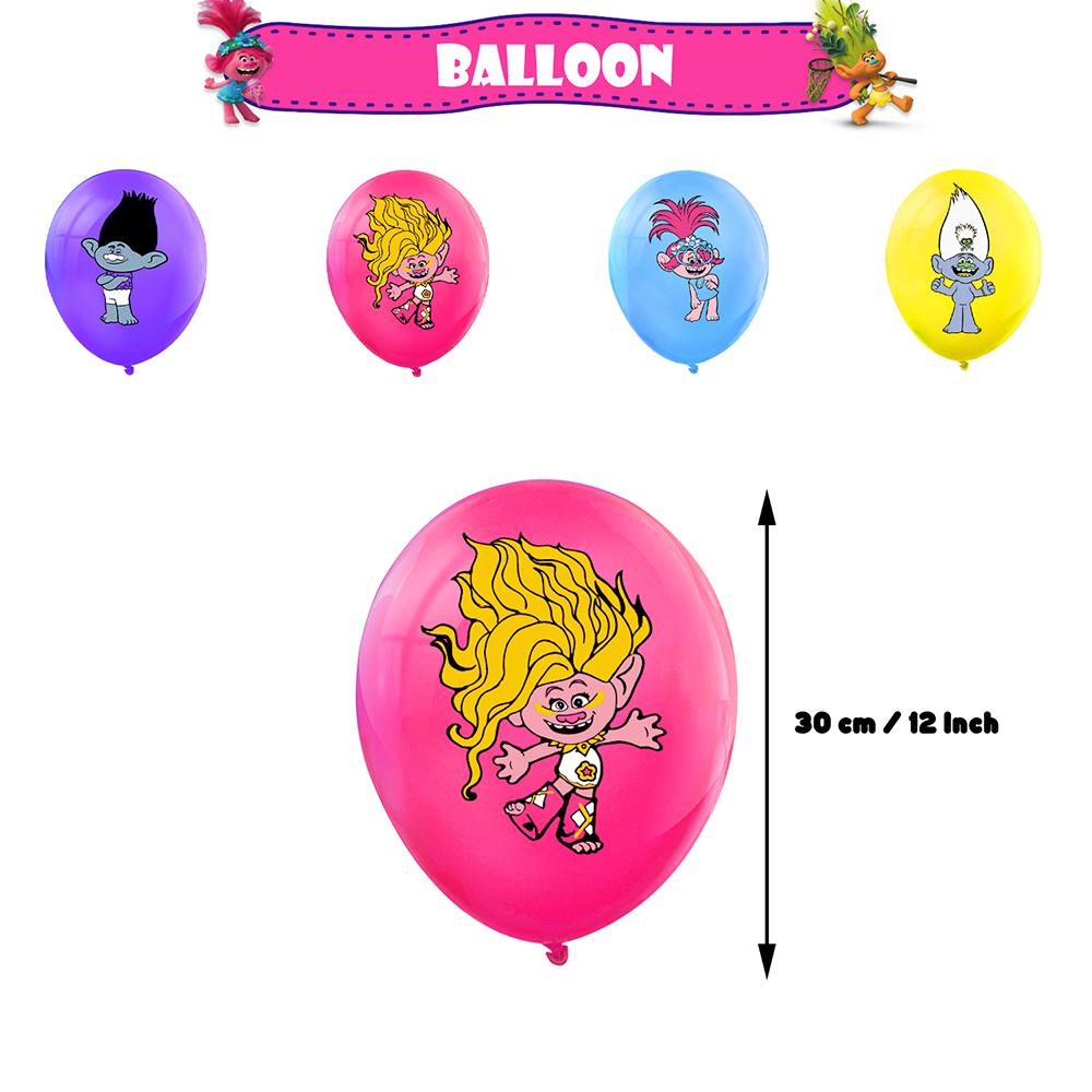 30 шт. Украшения для вечеринки «Тролли» включают топперы для торта, воздушные шары, баннер