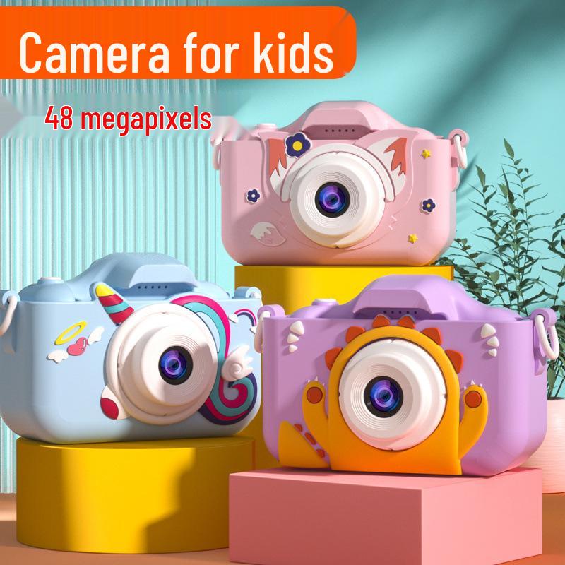 Цифровая мультяшная детская камера: Веселый зеркальный фотоаппарат для фото и видео