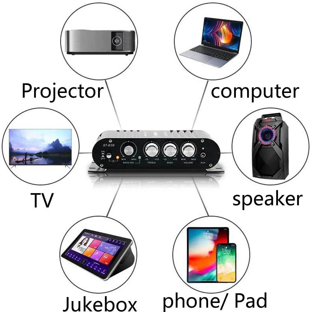 2.1 Channel HIFI Amplifier Super Bass Power Amplifier for Speaker/Phone/Computer/DVD