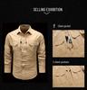 2024 Новый мужской быстросохнущий военный костюм с несколькими карманами - рубашка с длинными рукавами, не требующая глажки, для весны/осени