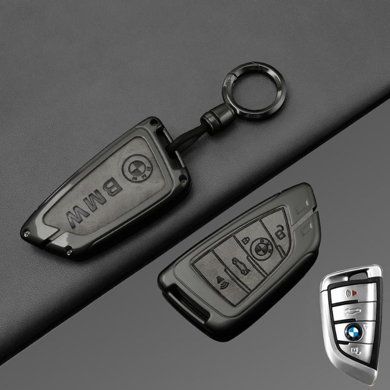 ujhzt6 New Zinc Alloy Car Remote Key Cover Case Holder For BMW X1 X3 X5 X6 X7 G20 G30 G01 G02 G05 G11G32 1 3 5 7 series Car Accessories