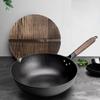 Thickened Chinese Wok Hand-forged Iron Wok Durable Kitchen Tools  for Gas Induction Cooker