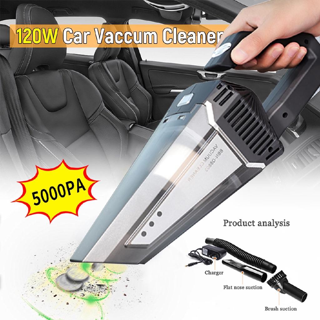 5000Pa 120W 12V Cordless Handheld Rechargeable Portable Vacuum Cleaner Car Wet Dry Powerful Vaccum Cleaner For Home Car Cleaning