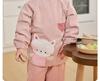 Nidoran 2025 Fleece-Lined Winter Smock for Kids - Anti-Stain and Warm Bib for Boys and Girls