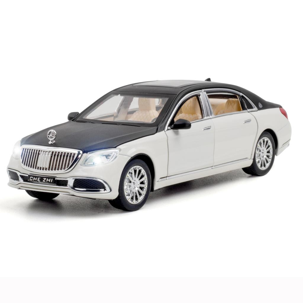 1:24-масштабная модель автомобиля класса люкс Benz S600 из сплава, отлитые под давлением металлические игрушечные транспортные средства, модель автомобиля с высоким имитационным звуком и светом, подарок для детей