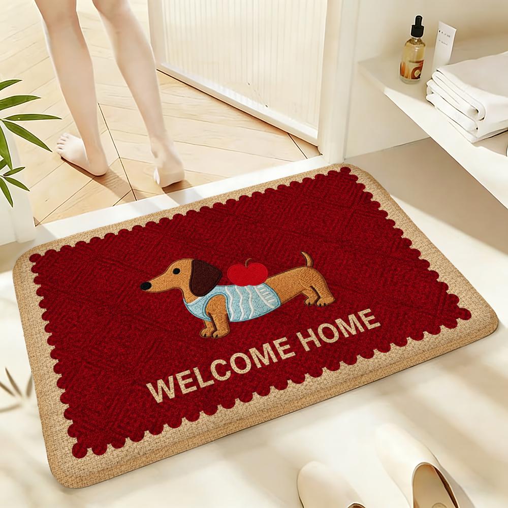 Soft Absorbent Non-Slip Rug Cute Pet Doormat Floor Mat Home Decor Doormat Bedroom Floor Mat Shower Carpet