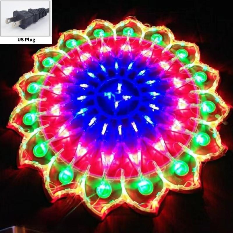 Sunflower Star Peacock Heart Shape Led String Lights For Home And Outdoor Festivities