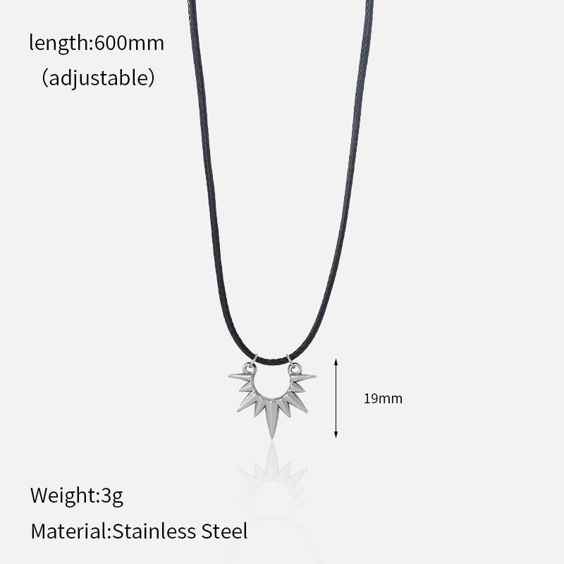 European and American light luxury sun necklace niche design stacked 18k gold stainless steel necklace ins collarbone chain spot