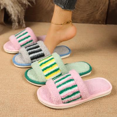 Модные женские домашние хлопковые тапочки 2025 Осень Зима Новые Комнатные Теплые Нескользящие Тапочки на плоской подошве Легкие Удобные с Мягкой Подошвой