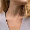 St. Delan Stainless Steel Gold-Plated Titanium Choker Necklace for Women - Simple Niche Design
