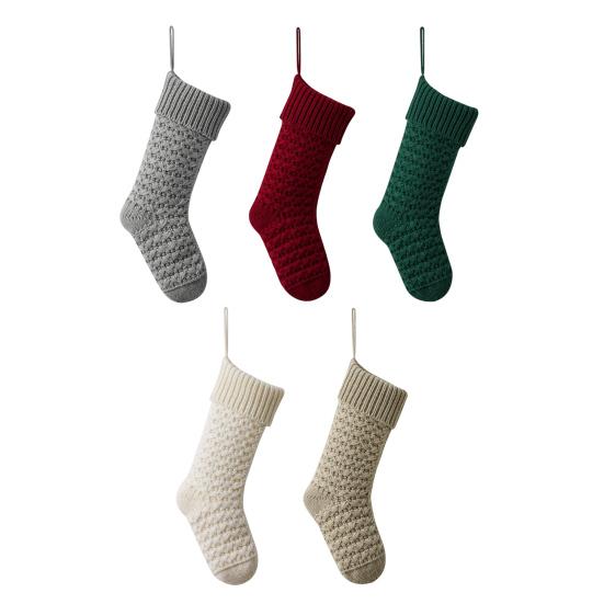 Christmas Stockings 18 Inches Large Knitted Xmas Stocking Fireplace Hanging Decoration for Holiday Home Party Decor