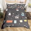 Комплект постельного белья с изображением енота для мальчиков и девочек, милый мультяшный дикий зверь, пододеяльник, милые животные, покрывало из полиэстера