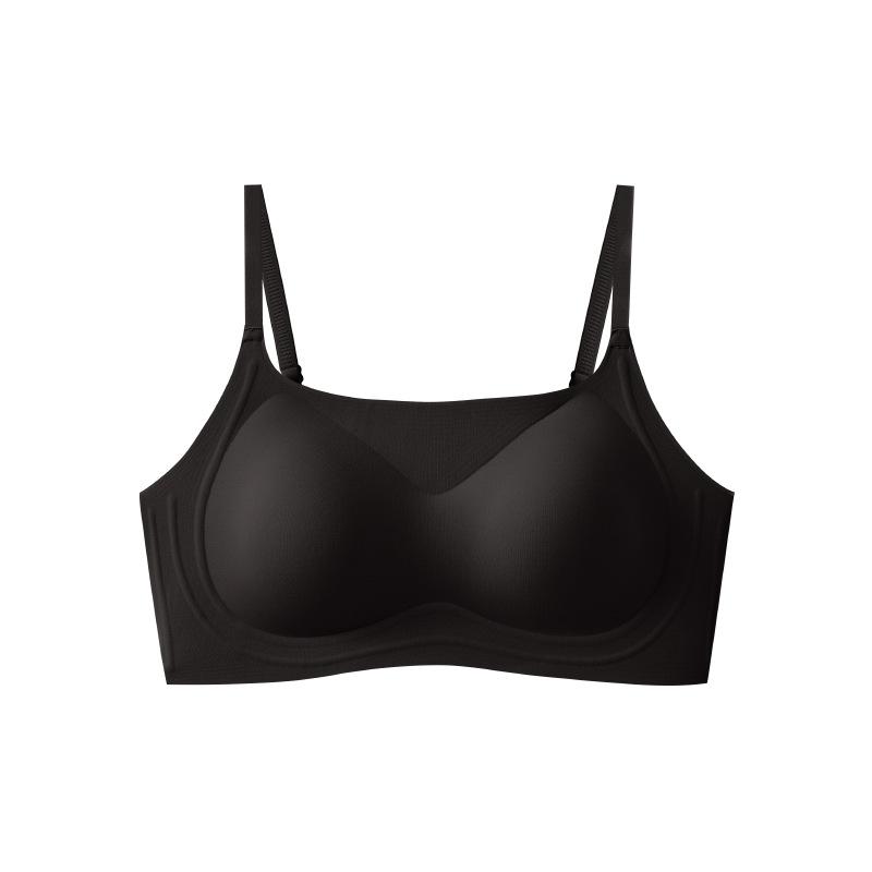 Traceless liquid foundation underwear women's small breasts gather and show large external expansion comic bra white t invisible beauty back