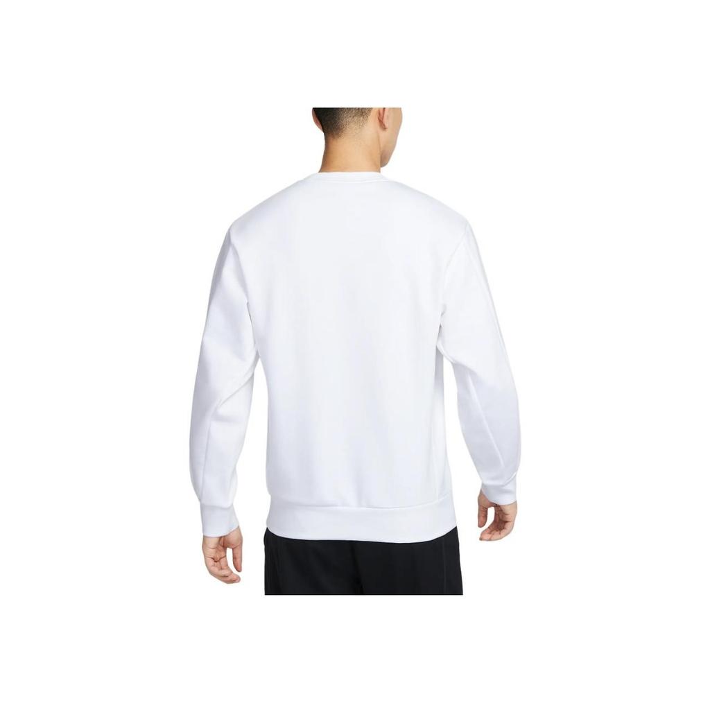 Nike Pattern Embroidered Crew Neck Long Sleeve Sweatshirt Men Sweatshirt White FZ7521-100