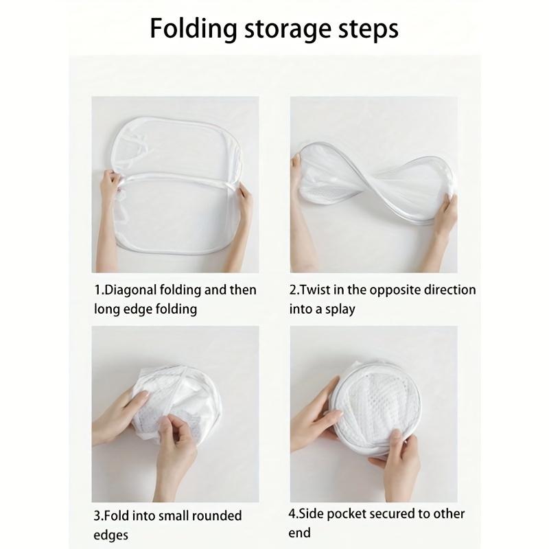Foldable Dirty Clothes Basket Bathroom No Partition Dirty Clothes Mesh Bag Laundry Storage Pouch of Clothes Socks Toys Sundries