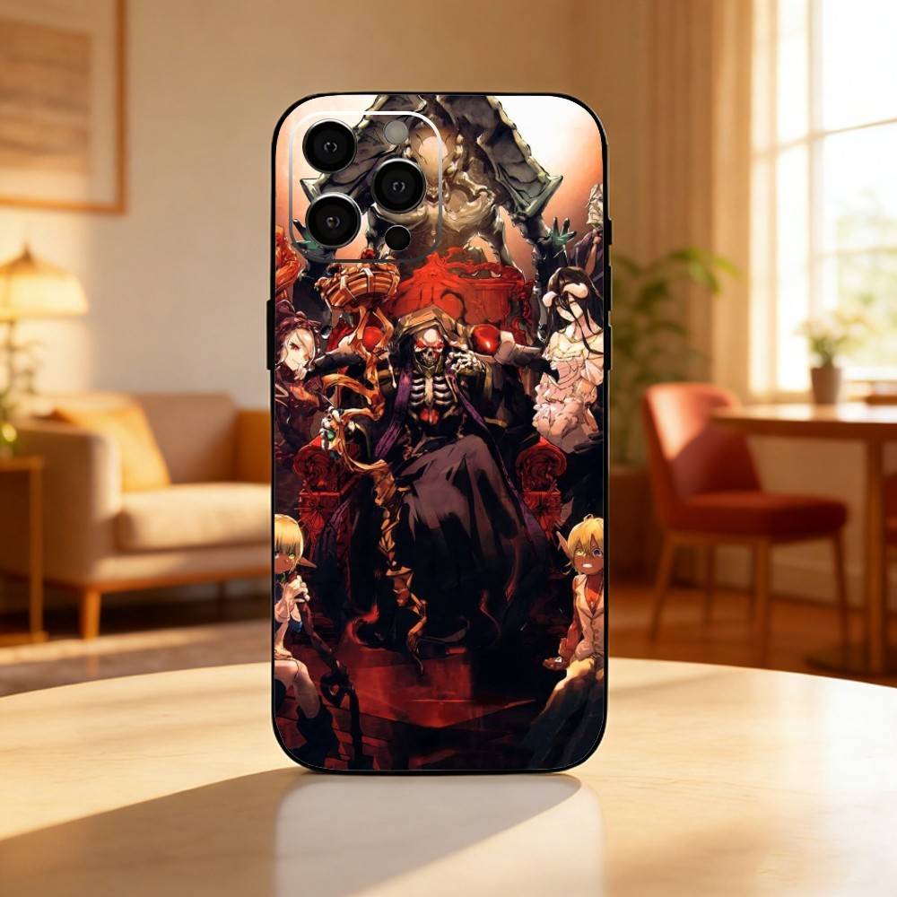 O-Overlord Крутой Горячий Аниме Чехол Для Телефона Для iPhone17,16,15,14,13,12 Plus,Max Мягкий Силиконовый Черный Чехол