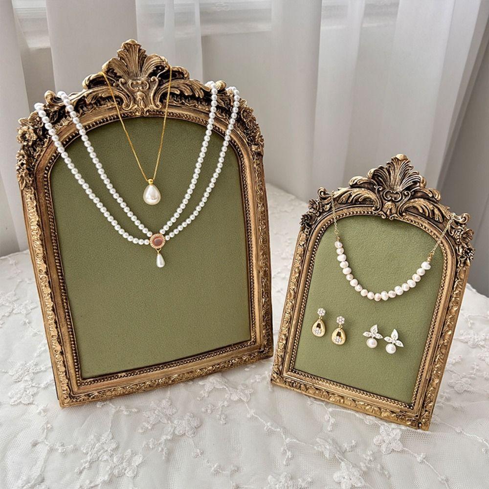 Flower pattern Jewelry Display Bust Model Vertical Desktop Necklace Mannequin Ornament