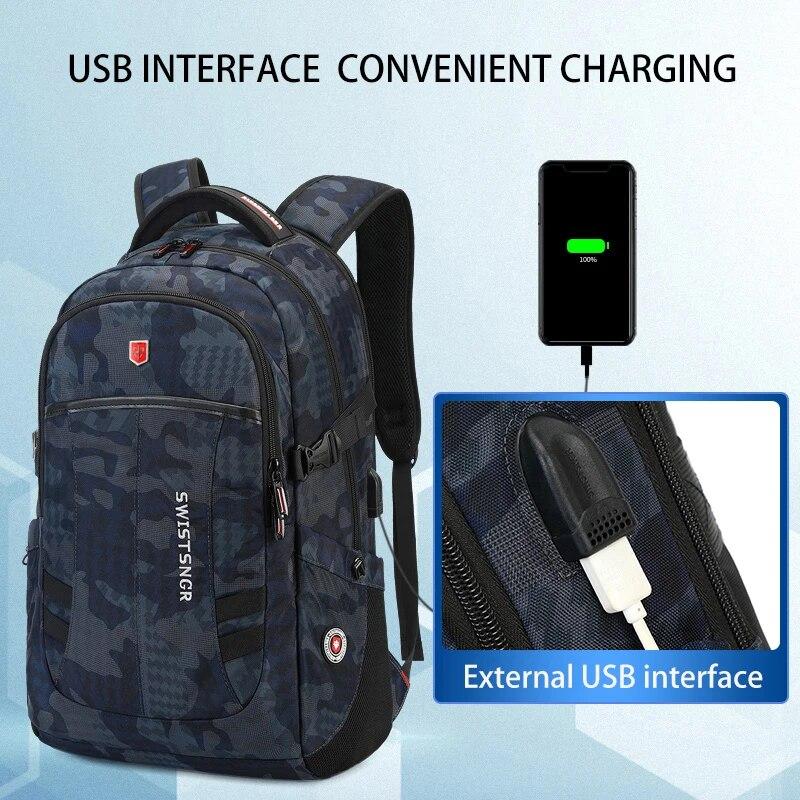 2024 Новый противоугонный рюкзак для мужчин, 17,3-дюймовый рюкзак для ноутбука большой емкости, водонепроницаемый дорожный рюкзак, школьный рюкзак для колледжа Mochila