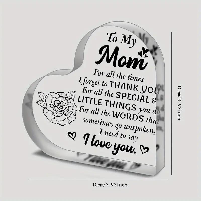 1pc Mom Birthday Gifts For Mom I Love You Mom Mothers Day Gifts