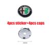 OUVKF1 4Pcs For Alfa Romeo Giulietta 147 Giulia Spider GT MiTo Stelvio 159 TZ3 Car Wheel Center Hub Caps Sticker Badge Tire Rim Covers