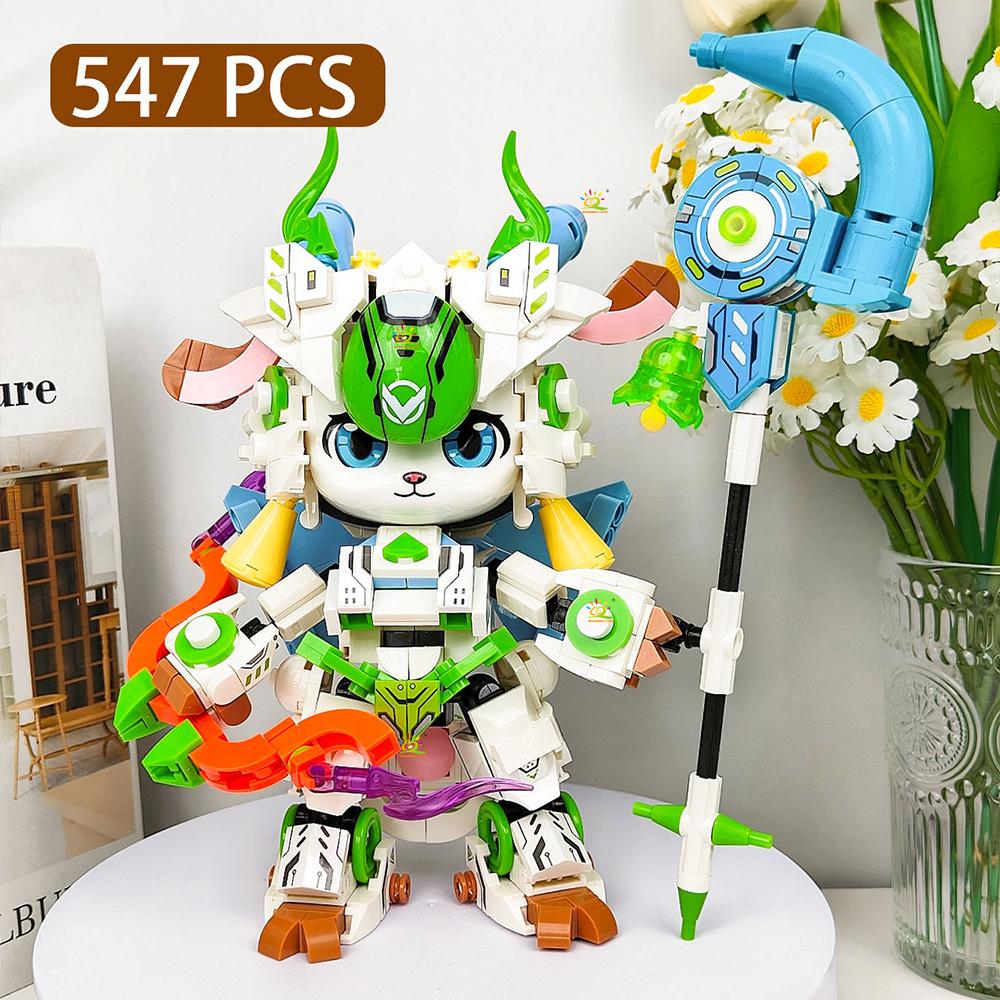Moc Mouse Snake Sheep Monkey Model Building Block Animal Series Brick Construction Toy Children Desk Home Decoration