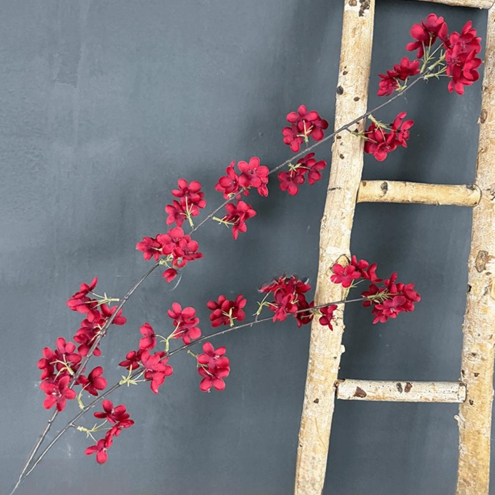 2 Forks Artificial Cherry Blossoms Silk Artificial Faux Plants  Wedding Decoration