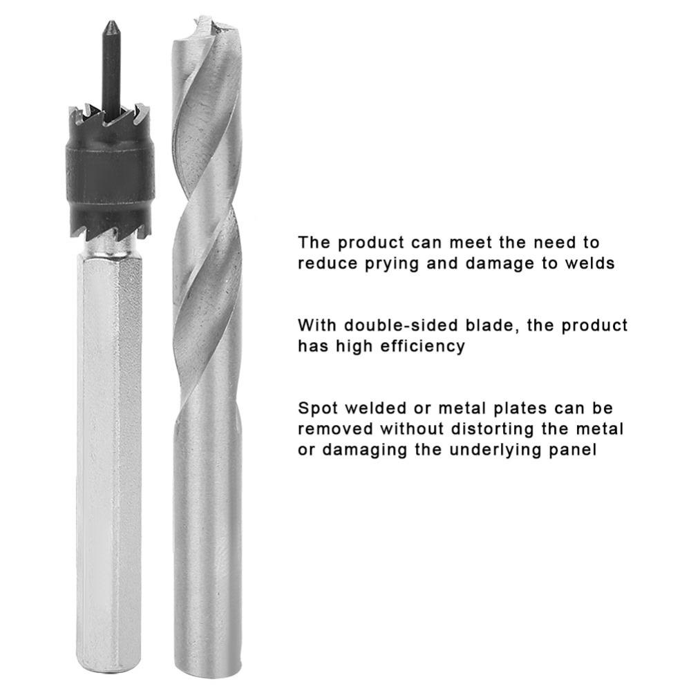 9pcs High Speed Steel Spot Weld Cutter Double Sided Spot-Weld Drill Bits Metal