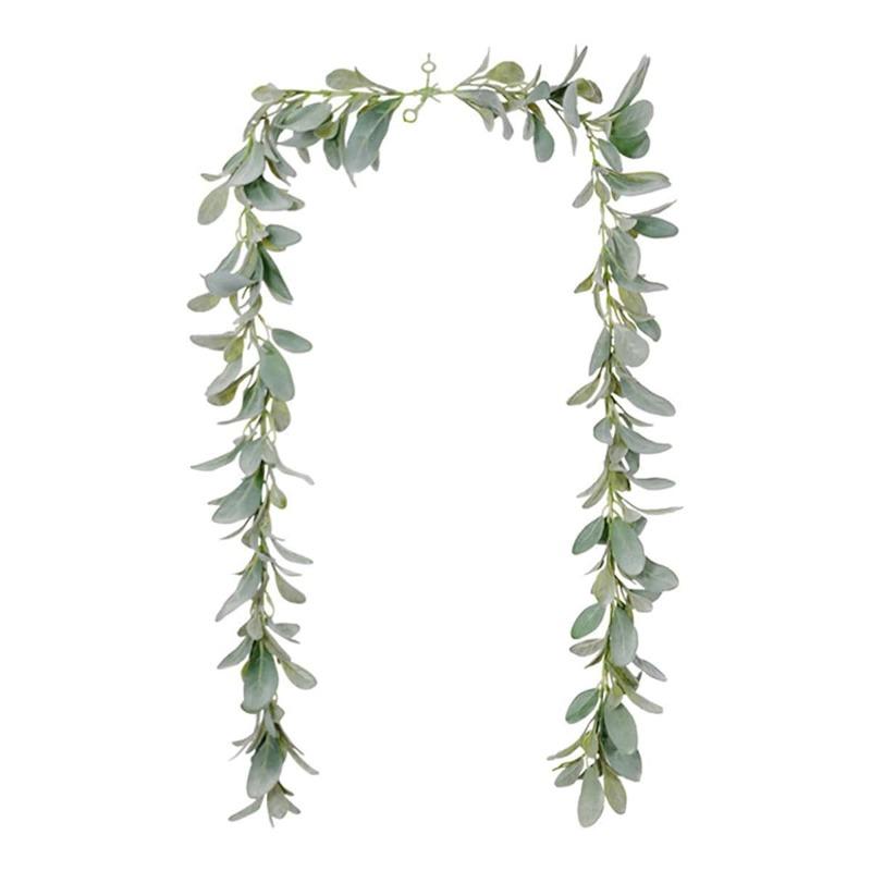 150 см/200 см Искусственные овечьи уши Эвкалиптовые листья Гирлянда Искусственные лозы Гирлянда Искусственная гирлянда для свадьбы Домашняя вечеринка Декор DIY Цветочный