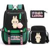 3Pcs/set Cute  Printed Backpack with Shoulder Bag Pencil Case Schoolbag Teenager Student Boy Girl Large Capacity Bookbag
