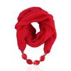 Women Cotton Linen Necklace Pendant Scarf Ethnic Style Soft Necklace Scarf