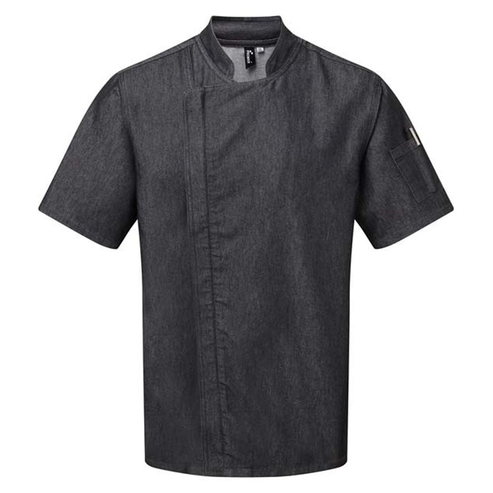 Premier Unisex Adult Zipped Short-Sleeved Chef Jacket