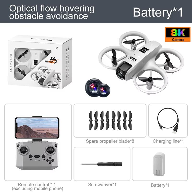 2025 Новый V66 Мини Дрон 4K HD Камера WiFi FPV Препятствия Избегание Квадрокоптер Дистанционный Дрон Детская Игрушка Подарок