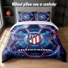 Atletico Madrid Design Bed Bedding Set 1 Duvet Cover + 2 Pillowcases Soft Breathable Household Bed Linens
