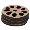 6pcs set Nature Bamboo Bamboo Coaster Set Non-Slip Design Chinese Carved Texture Teacup Mat Coaster Beautiful