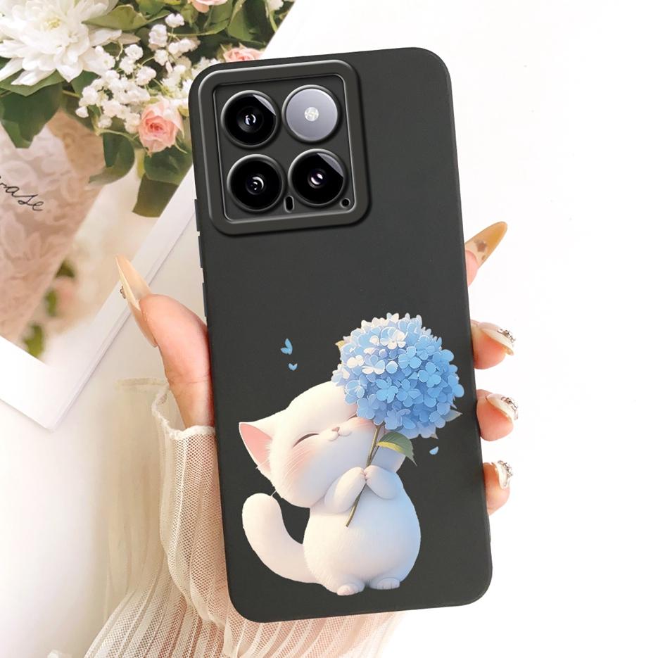 Чехол для Xiaomi Mi 14 Pro Крутой Чехол с Рисунком Совы и Дракона Мягкий Силикон Матовый Чехол для Телефона Для Xiaomi 14 Pro Mi14 5G Задняя Крышка Сумки