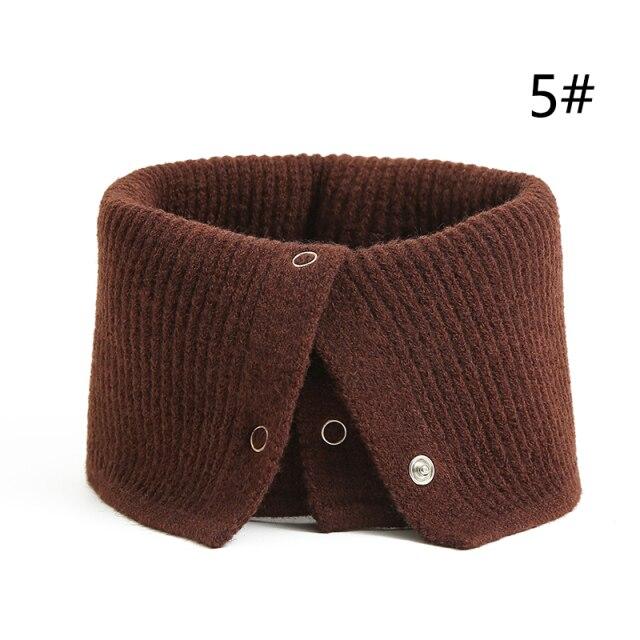 Elegant Winter New Ring Scarf Fashion Lady Neck Unisex Wraps Women Geometric Warm Female Fur Solid