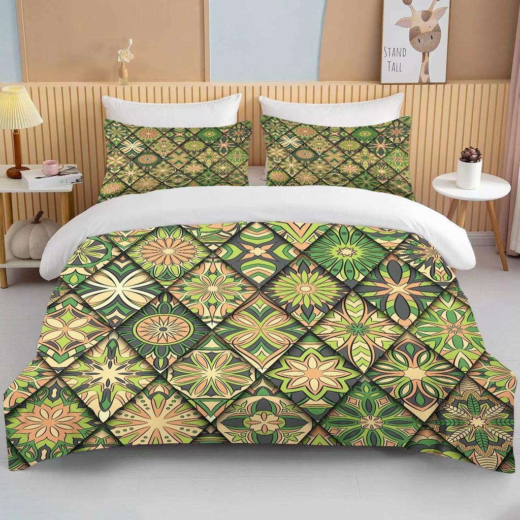 10 Размеров Комплект Постельного Белья с Принтом Мандалы Мультяшный Аниме Пододеяльник Покрывало для Одеяла Мальчики Девочки Дети Взрослые Полуторный Кинг Подарки