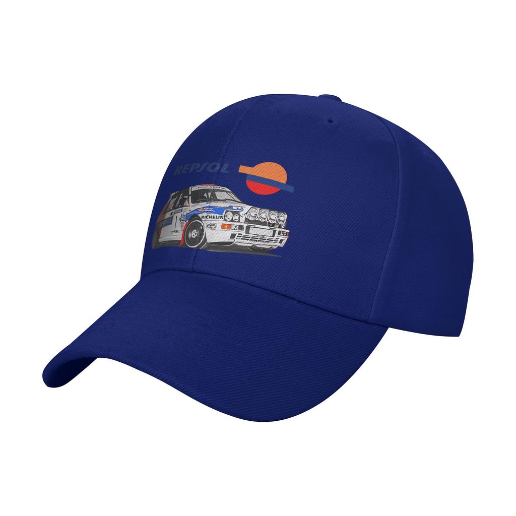 Fashion Lancia Repsol Rally Wrc Carlos Sainz White Curved Brim Baseball Cap HighQuality Texture Caps For Unisex
