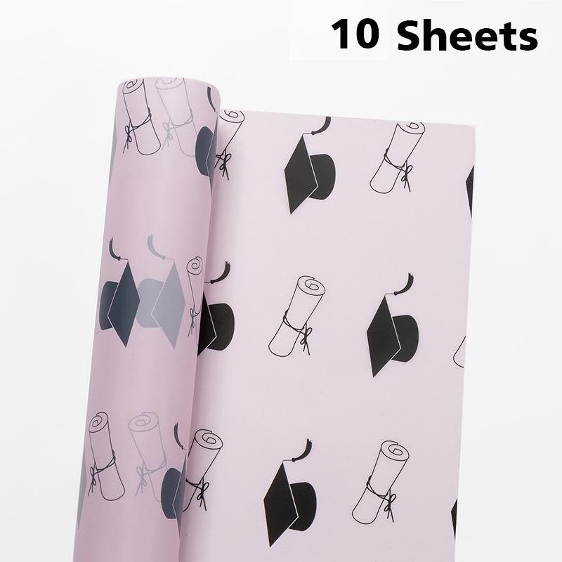 5/10 шт. Бумага для букета в виде шляпы доктора, подарочная упаковка, подарочная бумага для цветов, перламутровая пленка 57x57 см