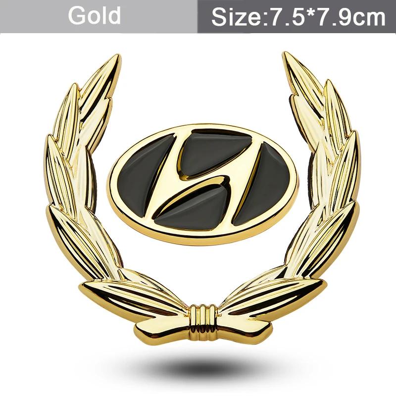 3D Metal Car Trunk Window Emblem Badge Sticker Decal for Hyundai I30 Tucson Solaris IX35 Sonata Encino Verna Auto Accessories AG3